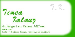 timea kalauz business card